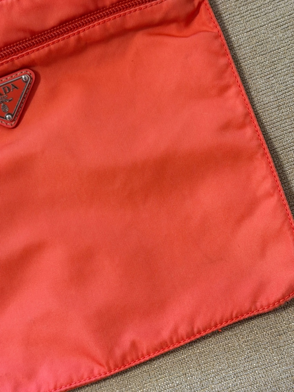 Prada Bright Orange Nylon Sling Bag for Men - Picture 3 of 10